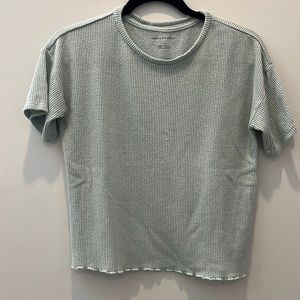 American Eagle Waffle Knit T, Size S, Sea-foam Green, EUC